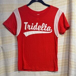 HYP Tri Delta Red Graphic Tee | Sorority Shirt | Short Sleeve | Size Medium